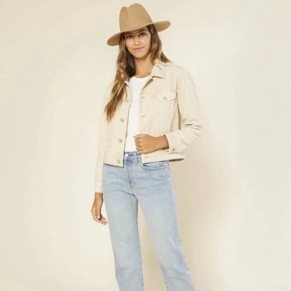 Outerknown Lou Cord Trucker Jacket - Cream - Size Small